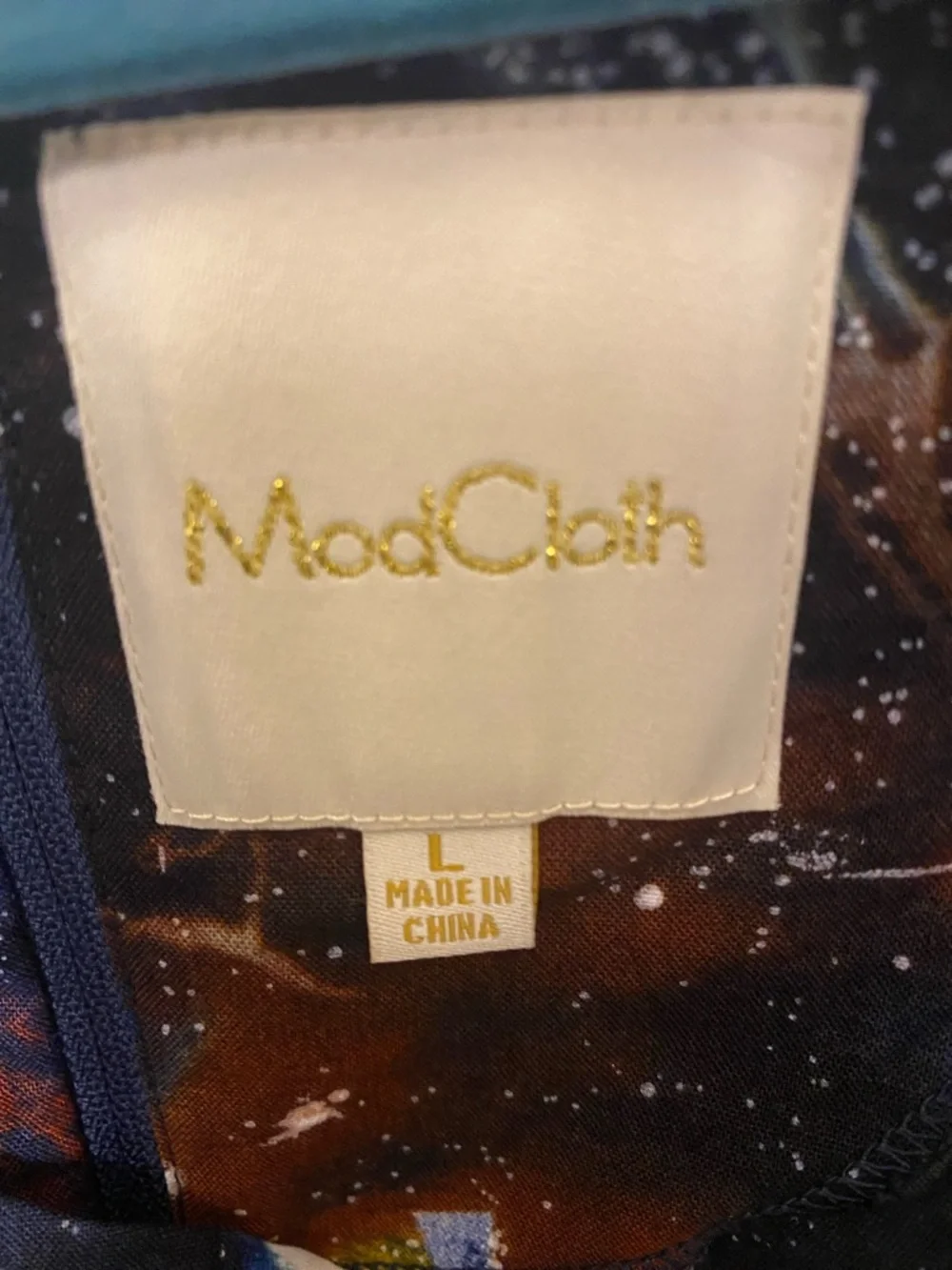 ModCloth space fit and flare dress - Picture 3 of 4